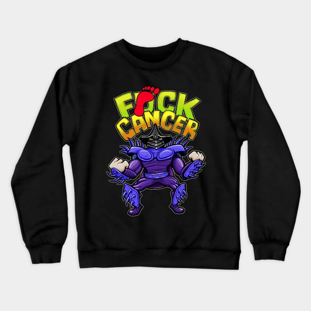 Euro Super Shredder - F*ck Cancer (PG version) - TMNT Crewneck Sweatshirt by Pizza Plastic